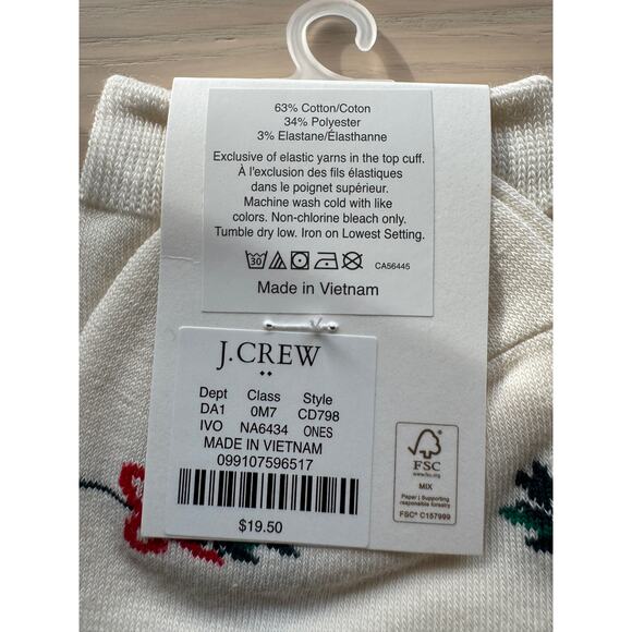 NWT J Crew Mistletoe Christmas trouser socks $20 - Picture 4 of 4